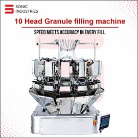 Sonic Industries 10-Head Multi-Head Weighing Machine with Timing Bucket (1.6L Capacity) – High-Speed Precision Weighing