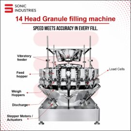 14 Head Granule Filling Machine by Sonic Industries