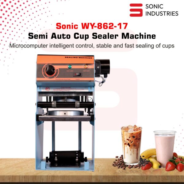 Sonic Manual Glass Sealing Machine (70 to 75mm & 90 to 95mm) – Precision Glass Sealer for Bottles and Containers