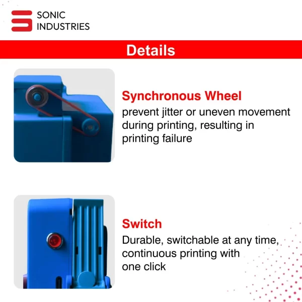 Sonic Industries - Mini Portable Economic Inkjet Printer 12.7mm With Solvent Cartridge - Image 4