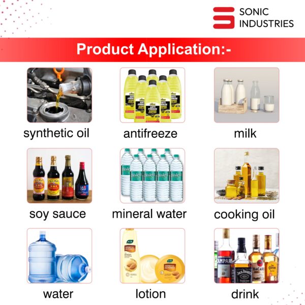 Sonic Industries 280 Digital Panel Liquid Filling Machine 10ml to 5000ml  - Single Head | Precision Filling with Digital Control - Image 4