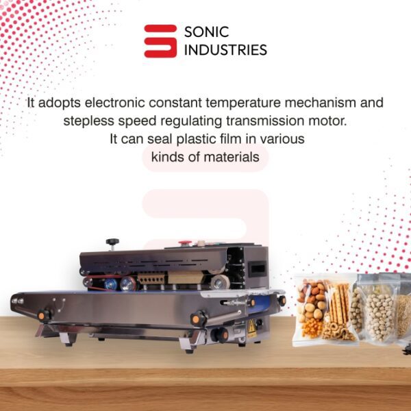 Sonic Industries FR-790 Continuous Band Sealing Machine (SS Body) Horizontal top model - Image 2