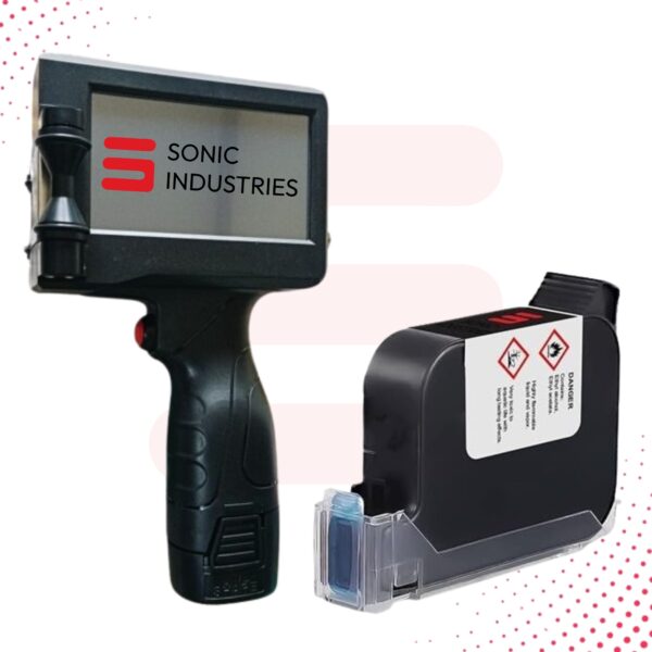 Sonic Industries Plastic Body Handheld Thermal Inkjet Printer with Sonic Cartridge