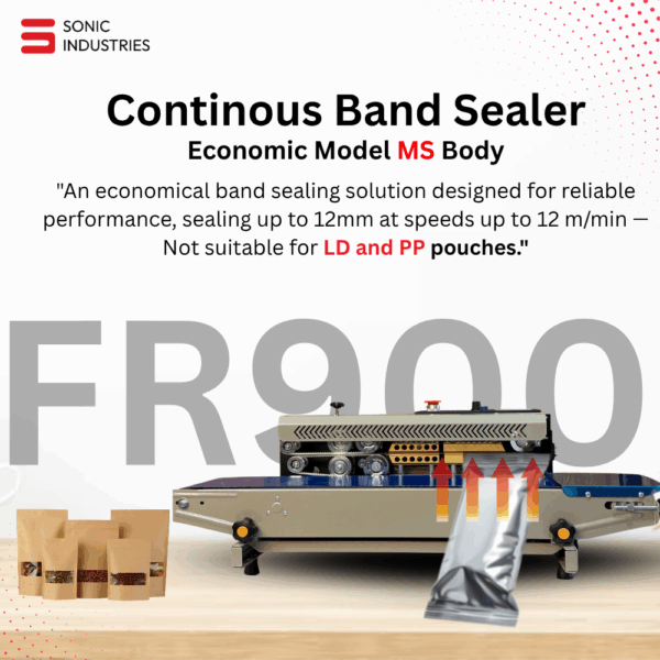 Sonic FR-900 Continuous Band Sealing Machine – Horizontal Eco Model
