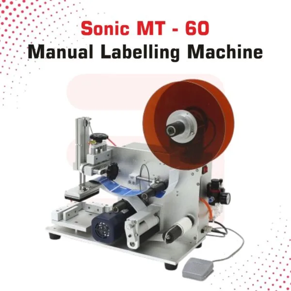 Sonic Industries MT-60 Semi-Automatic Flat Bottle Labelling Machine with Inkjet Printer