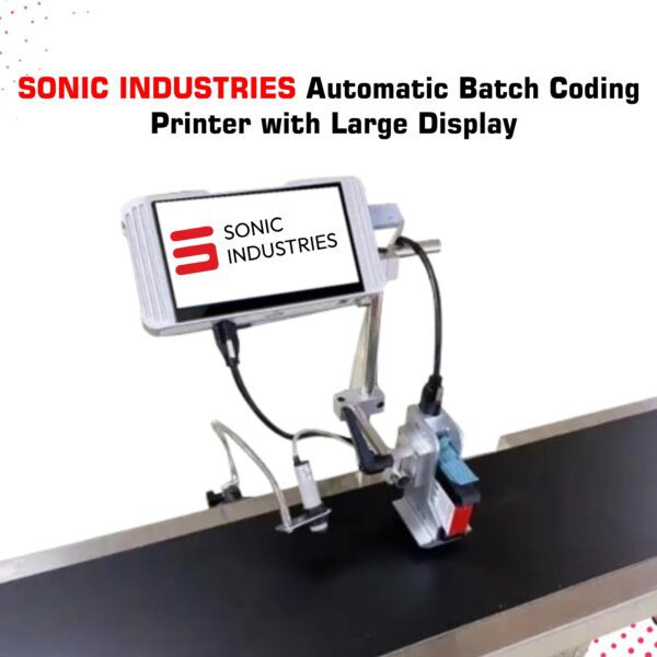 Sonic Industries Automatic Batch Coding Printer with Large Display - High-Speed, Versatile, and User-Friendly (7 INCH) - Image 2