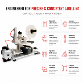Flat Bottle Labelling Machine by Sonic Industries