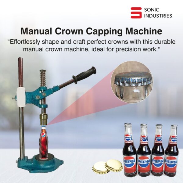 Sonic Industries Manual Crown Capping Machine | Easy-to-Use Capper for Bottles | Durable and Precise Sealing - Image 3