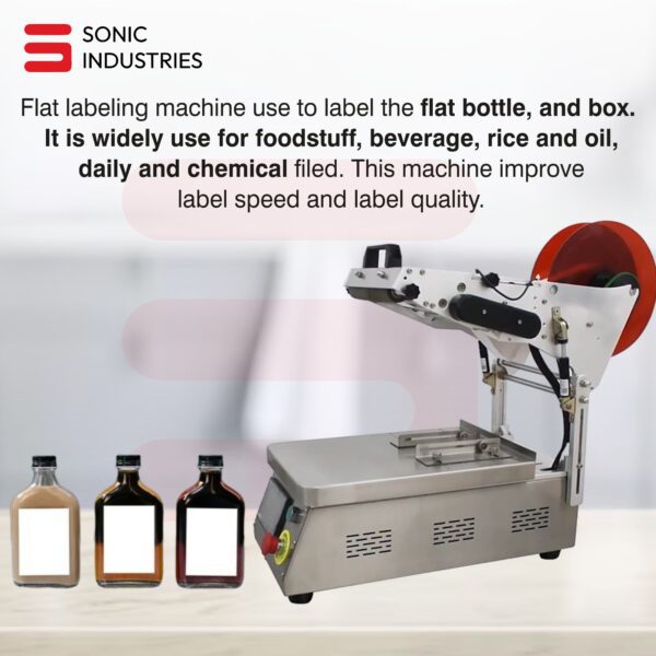 Sonic Industries 150 Flat Bottle Labeling Machine | Precision Label Applicator for Flat Surface Containers - Image 3