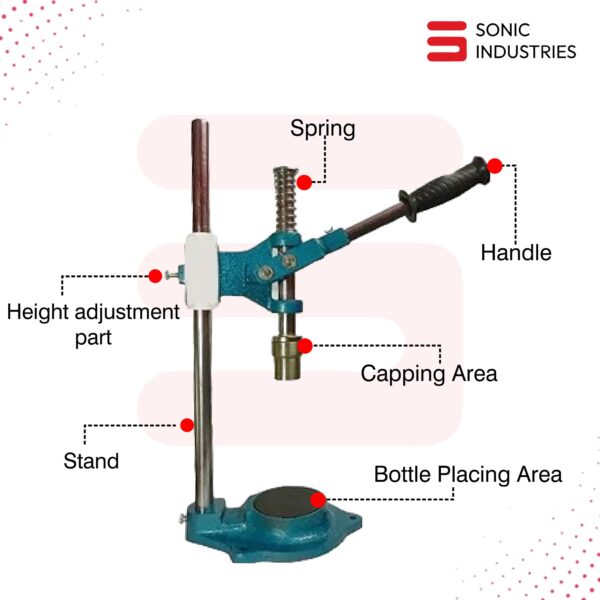 Sonic Industries Manual Crown Capping Machine | Easy-to-Use Capper for Bottles | Durable and Precise Sealing - Image 4