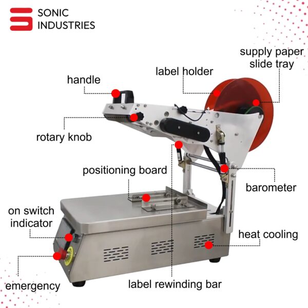 Sonic Industries 150 Flat Bottle Labeling Machine | Precision Label Applicator for Flat Surface Containers - Image 4