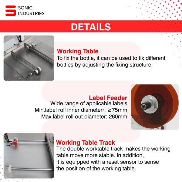 Sonic Industries 150 Flat Bottle Labeling Machine | Precision Label Applicator for Flat Surface Containers - Image 5