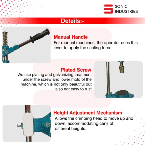 Sonic Industries Manual Crown Capping Machine | Easy-to-Use Capper for Bottles | Durable and Precise Sealing - Image 5