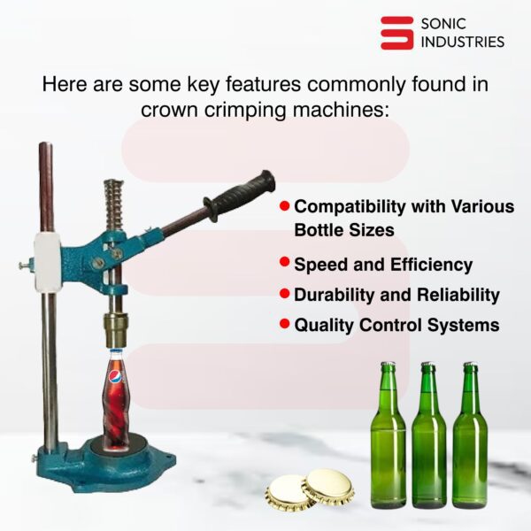 Sonic Industries Manual Crown Capping Machine | Easy-to-Use Capper for Bottles | Durable and Precise Sealing - Image 6