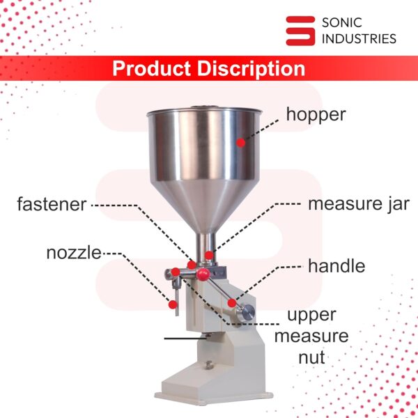 Sonic Industries Manual Cream lotion filling Machine