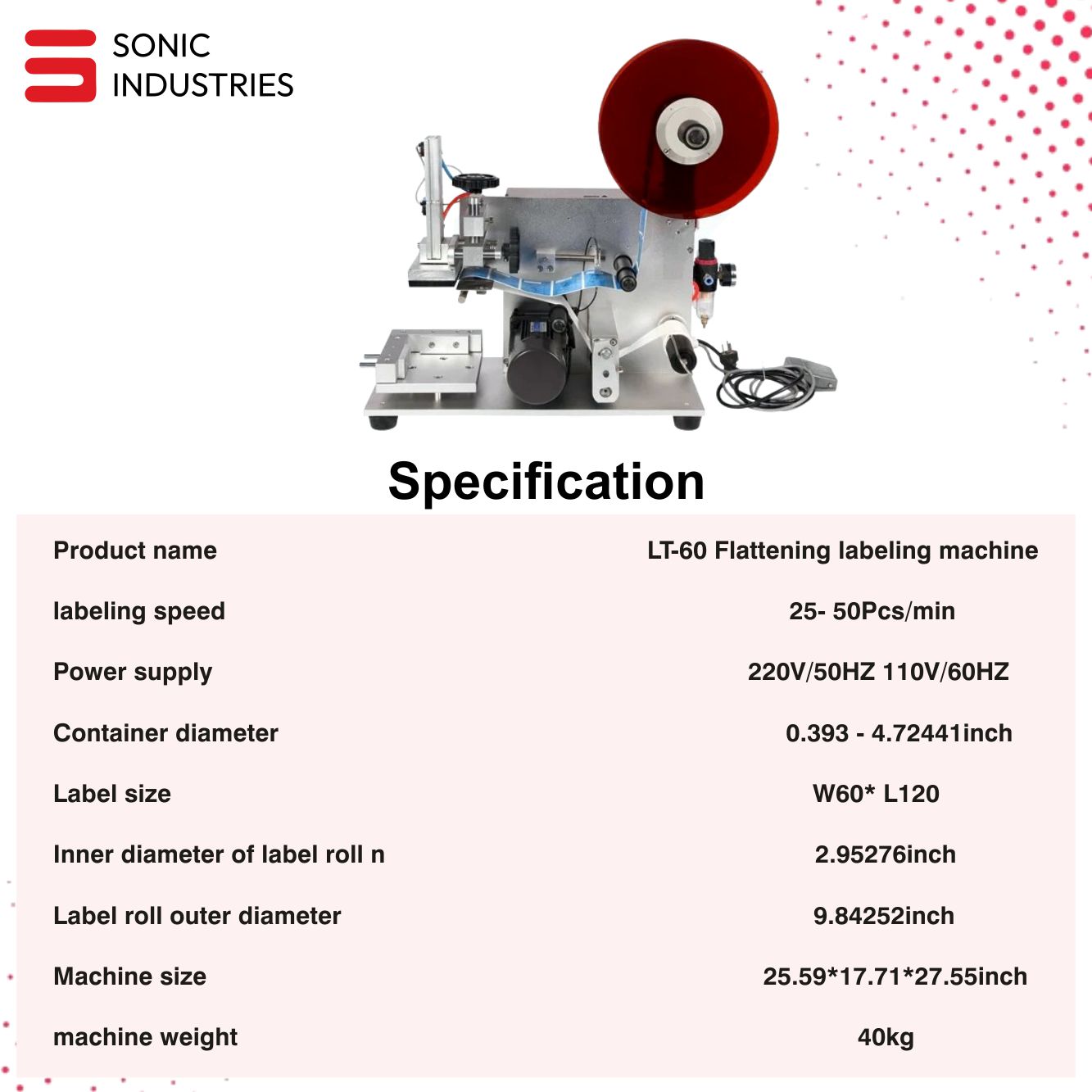Manual labelling machine