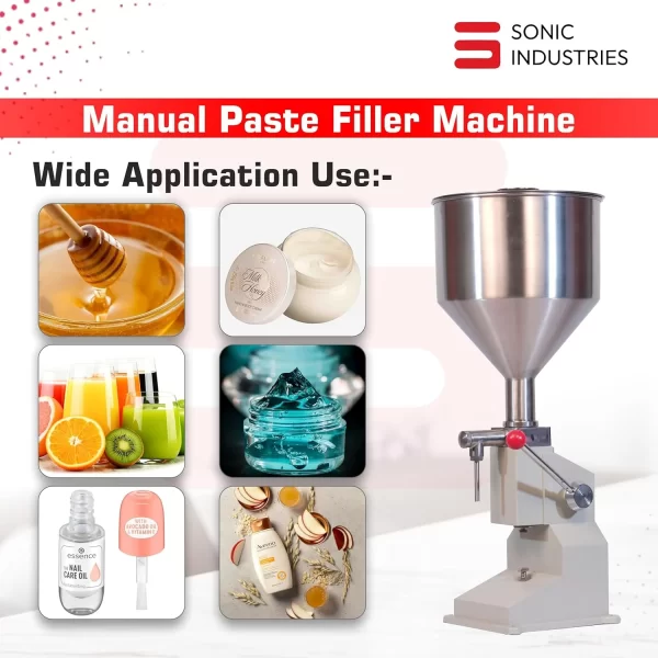Sonic Industries Manual Paste Filling Machine A-03 ) 05 To 50 ML - Image 5