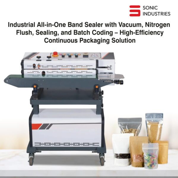 Sonic Industries All in One Band Sealer (Vacuum, Nitrogen, Sealing and Batch Coding) - Image 3