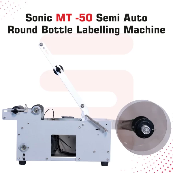 Sonic Industries MT-50C Semi-Auto Round Bottle Labelling Machine (with Inkjet Printer) - Image 2
