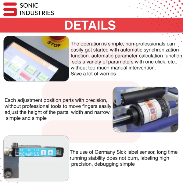 Sonic Industries MT-50C Semi-Auto Round Bottle Labelling Machine (with Inkjet Printer) - Image 5