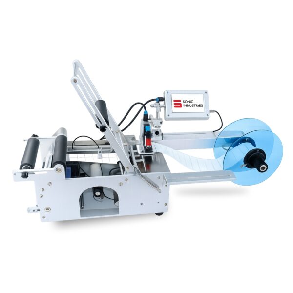 Semi Automatic Labelling Machine with Printer by Sonic Industries