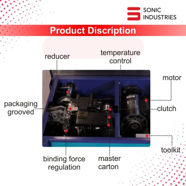 Sonic Industries KH-90 Box Strapping Machine – Heavy-Duty, High-Speed Packaging Solution - Image 3