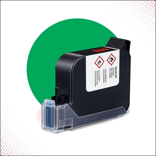 Sonic Industries 12.7mm Batch Coding Inkjet Printer Solvent Cartridge (GREEN)
