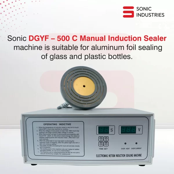 Sonic Industries Heavy Duty Induction Sealing Machine 500C | Sealing Length 60-130mm