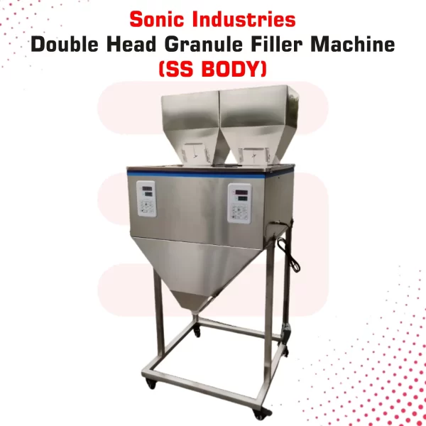 Sonic Industries Two-Head Granule Filling Machine 50g-3kg – Dual Head Precision Filler for Efficient Bulk Granule Dispensing