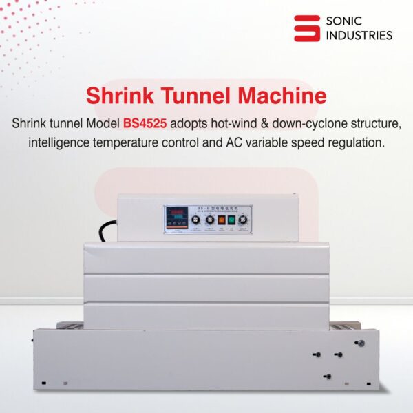 Sonic Industries Shrink Tunnel BS4525 | 18" W × 10" H | High-Performance Shrink Wrap Tunnel with Rod/Belt Conveyor - Image 3