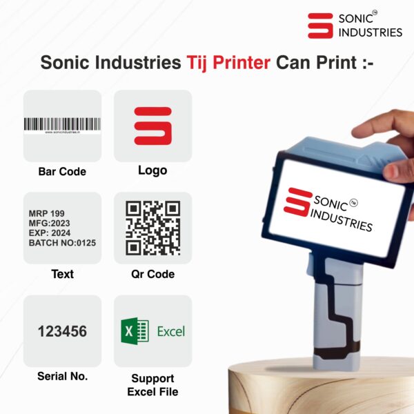 SonicSai Handheld Printer with Built-In Encoder & Solvent Cartridge – Perfect for Any Surface, Top Model for Precision Printing - Image 3