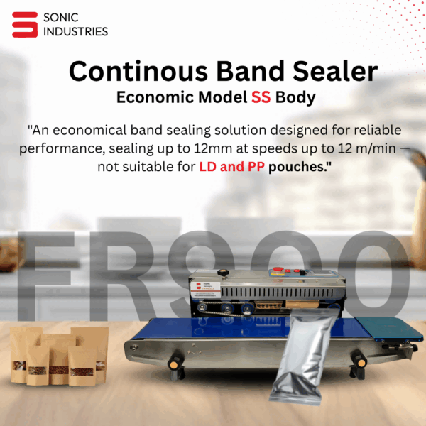 Sonic Industries FR-900 SS Body Economic Continuous Band Sealer Machine