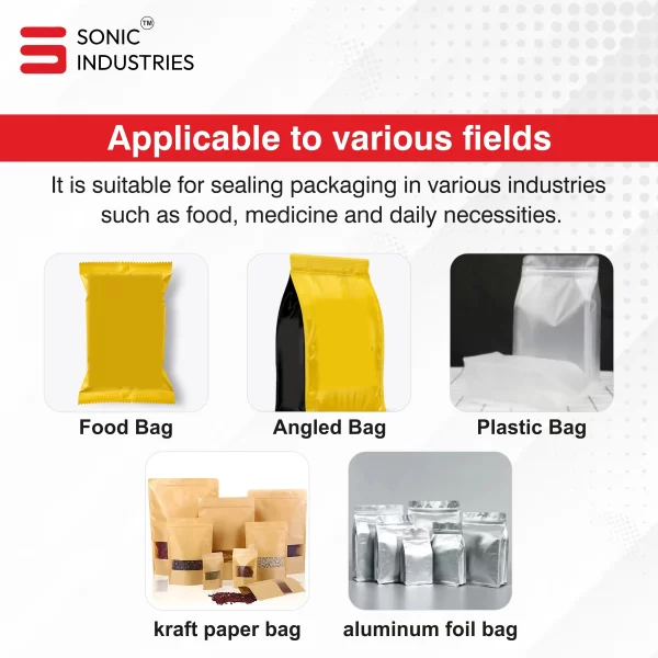 Sonic Industries pouch Sealing machine