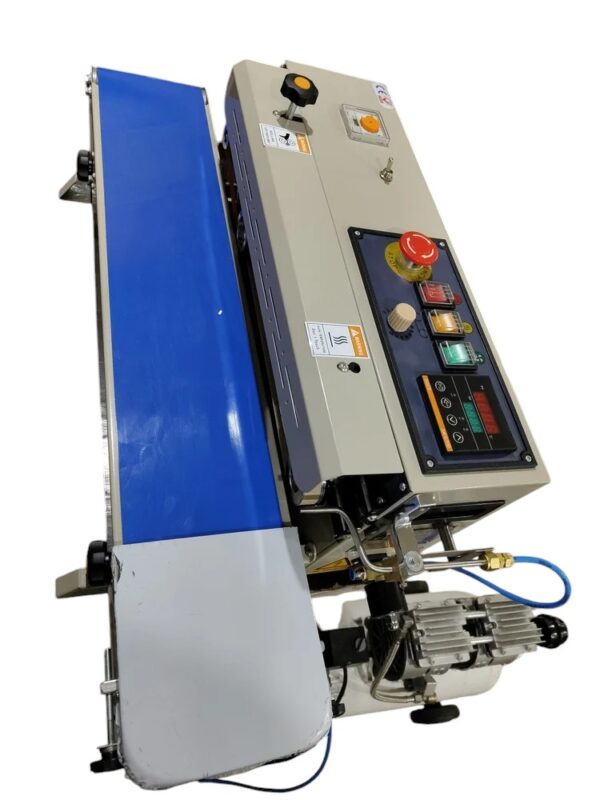 Sonic Industries Nitrogen Flush Continuous Band Sealer | Horizontal Pouch Sealing Machine | 0-13m/min | 0~5kg Capacity - Image 2