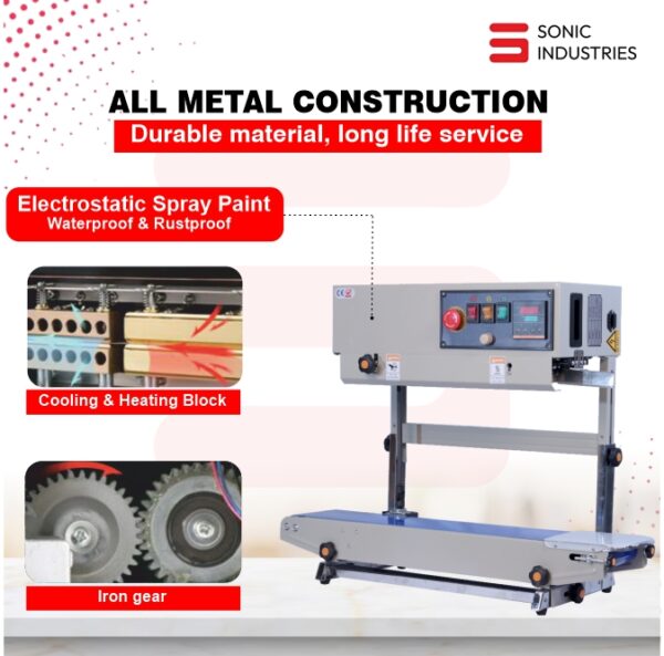 Sonic Industries 15kg Stand Economic Continuous Band Sealer Machine - Image 4