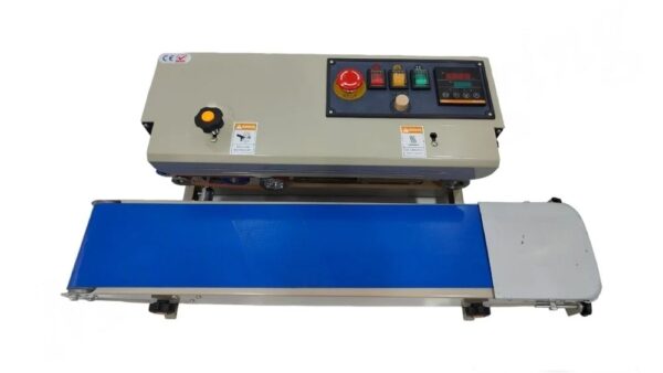 Sonic Industries Nitrogen Flush Continuous Band Sealer – High-Speed Horizontal Pouch Sealing Machine