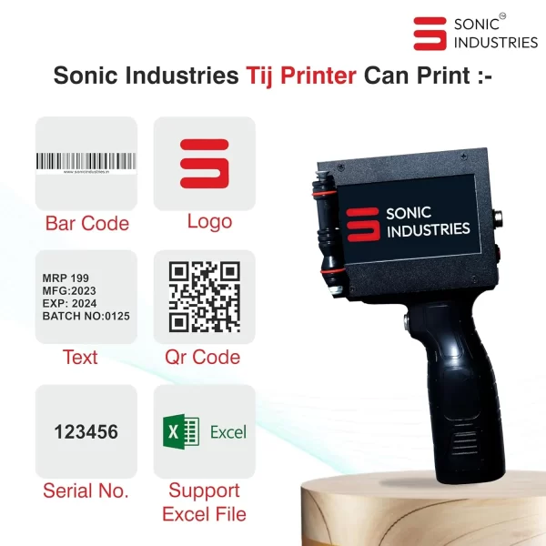 Sonic Industries Portable Hndheld Thermal Inkjet Printer Date Mrp Printer