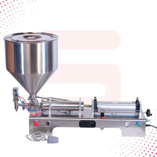 Semi-Automatic Stirring Paste Filling Machine with Mixing Hopper (For Tomato, Chilli Sauce, Soap, Cream)