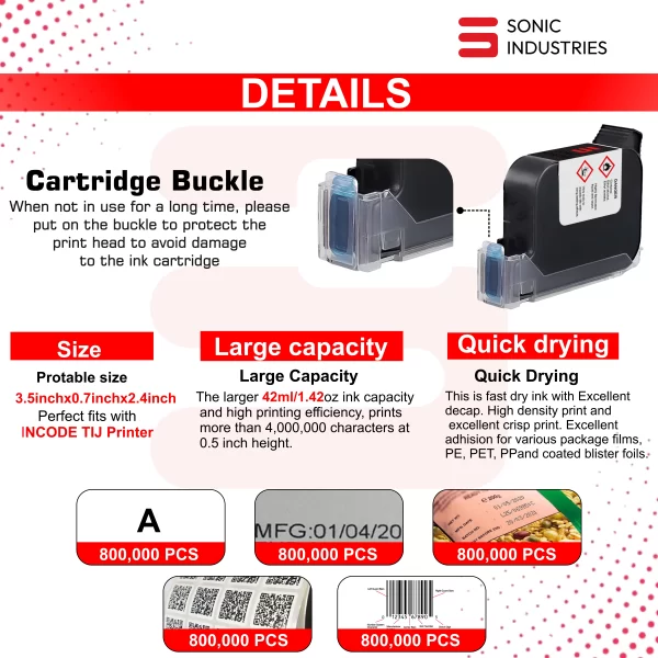 Sonic industries 12.7mm premium solvent cartridge