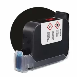 Sonic Industries Premium Quality Black Solvent 12.7 mm Ink Cartridge for Handheld Inkjet Printer