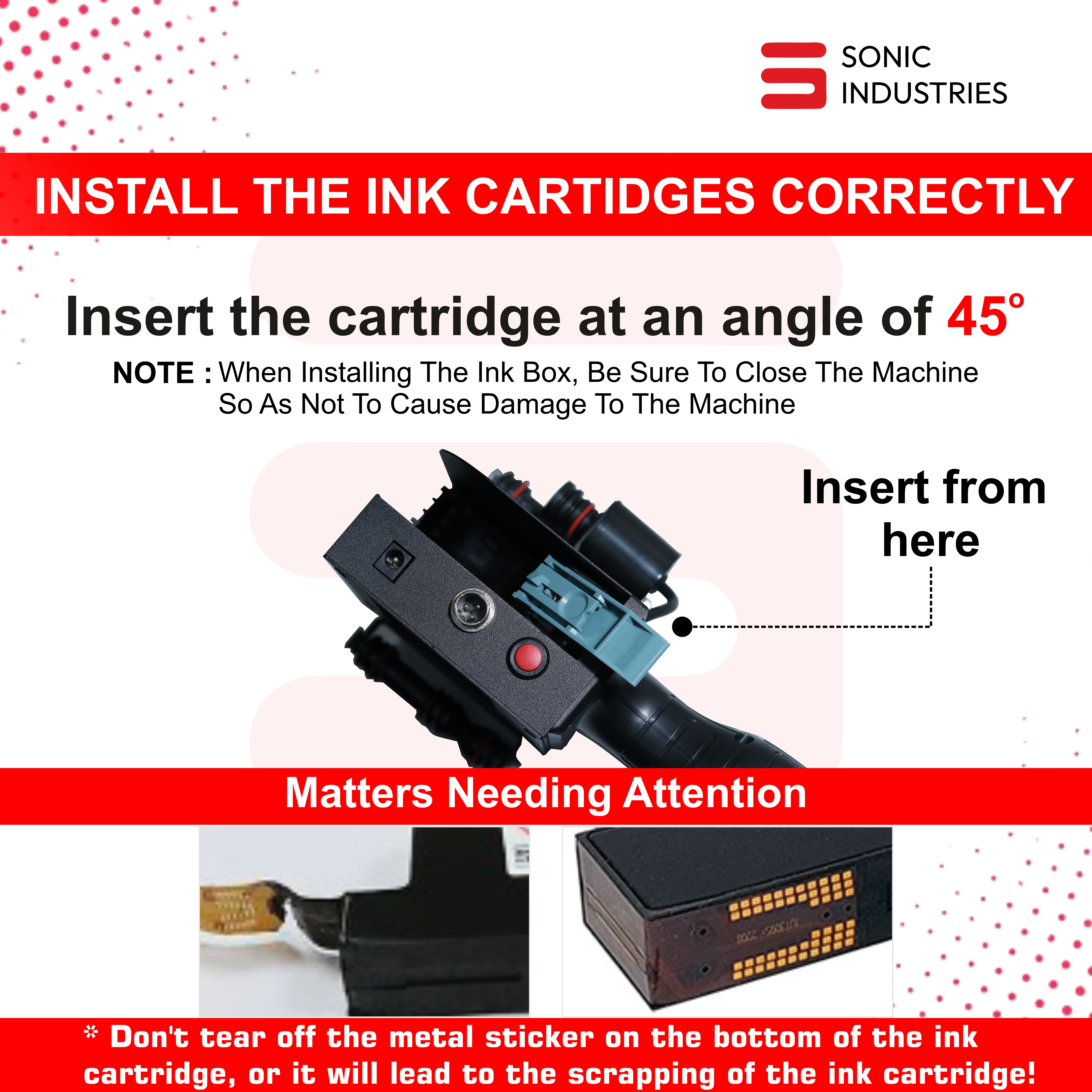 Sonic Industries 12.7mm Cyan Blue Cartridge For Black Surface