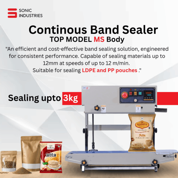 Sonic Industries FR900 Heavy Duty Continuous Band Sealer Dingye Make (MS Vertical)
