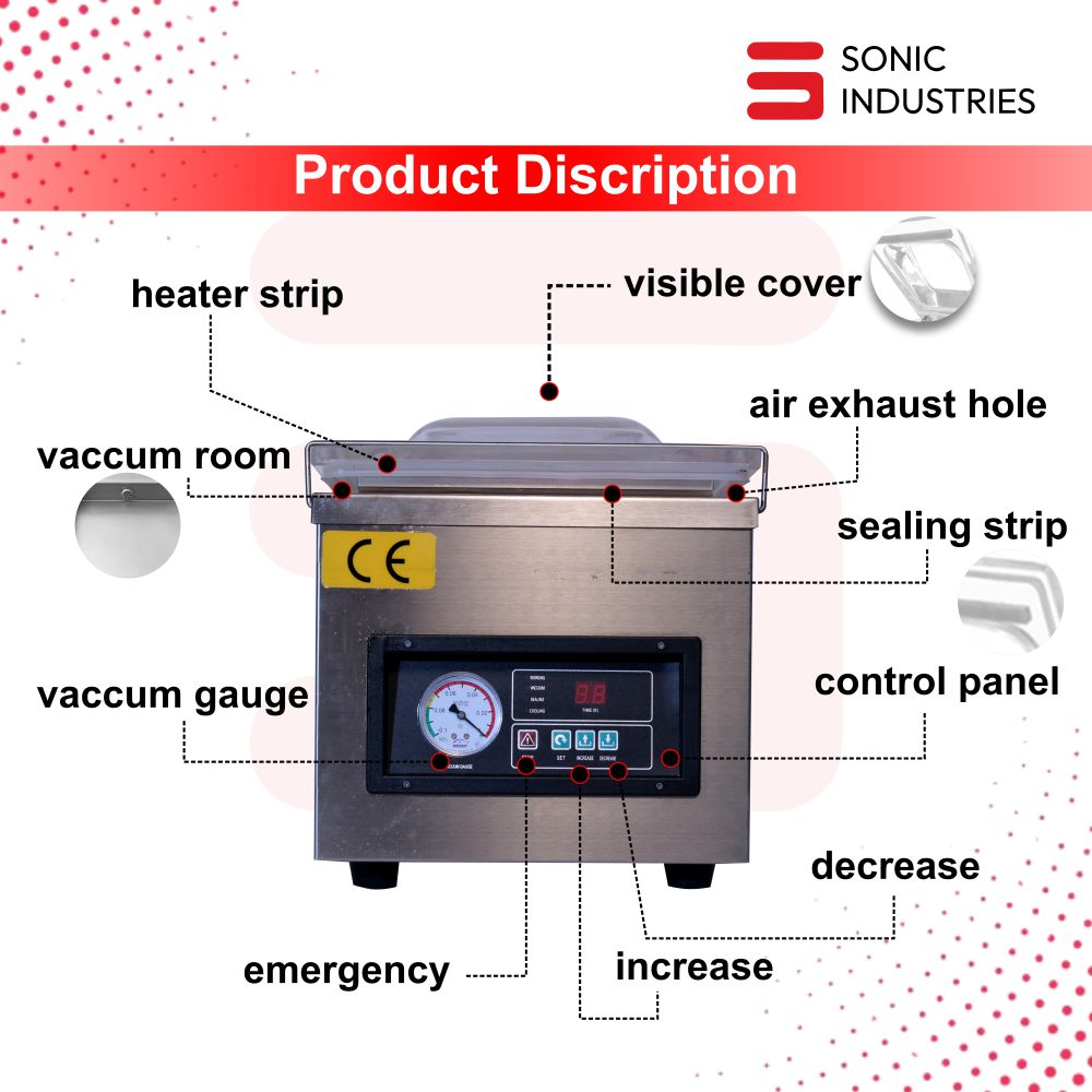 Sonic Industries DZ260 table top Vaccum Sealing Machine