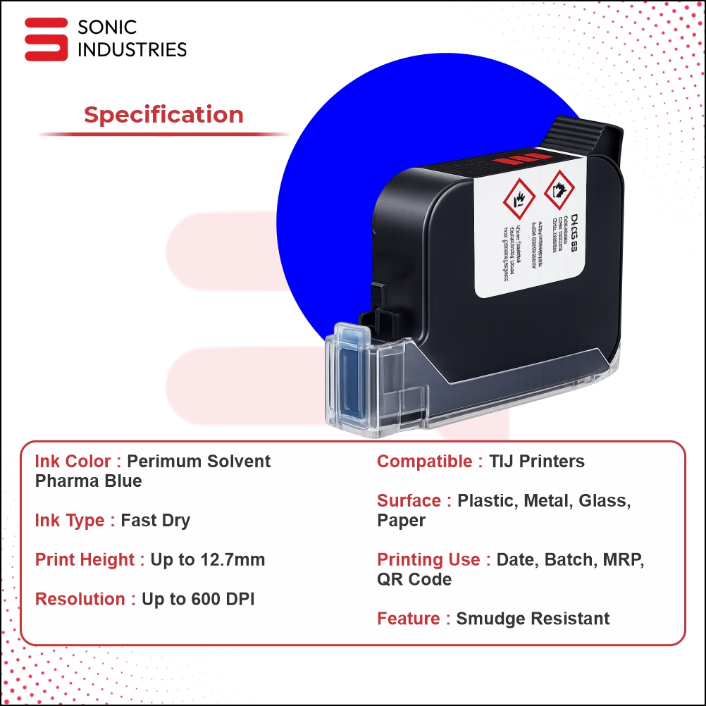 Sonic Industries cartridges pharma blue