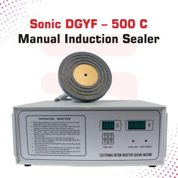 Sonic Industries 500C Heavy Duty Induction Sealing Machine – 60mm to 130mm Cap Sealer