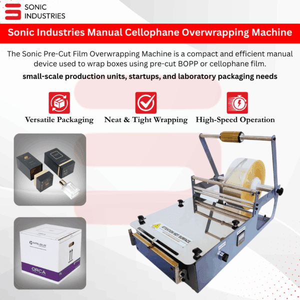 Sonic Industries Manual Cellophane Overwrapping Machine