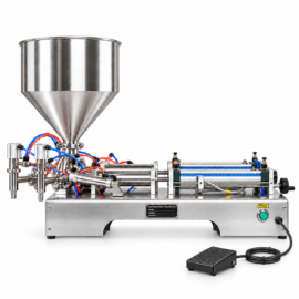 Pneumatic Paste Filling Machine Double Head 10ML to 100 ML by Sonic Industries