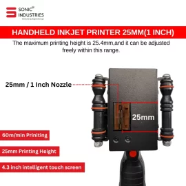 25mm Handheld Thermal Inkjet Printer for Date, Batch, MRP & Expiry Coding | Sonic Industries
