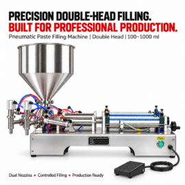 Pneumatic Paste Filling Machine Double Head 100ML to 1000 ML by Sonic Industries