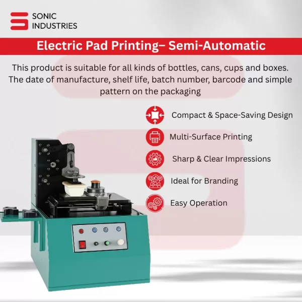 Sonic Industries Pad Printing Machine with Dye Plate – Manual/Semi-Automatic